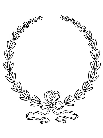 Laurel Wreath Coloring Page